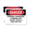 Signmission Hydrogen Compressed Flammable Gas Un1049 Danger Sign, Plastic, 10in W x 7in L, 2PK OS-2PACK-DS-P-710-L-2357 - alternate 1